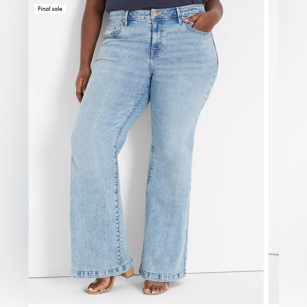 Lane Bryant Signature Fit Boot Jean Light Wash Size 24 NWT